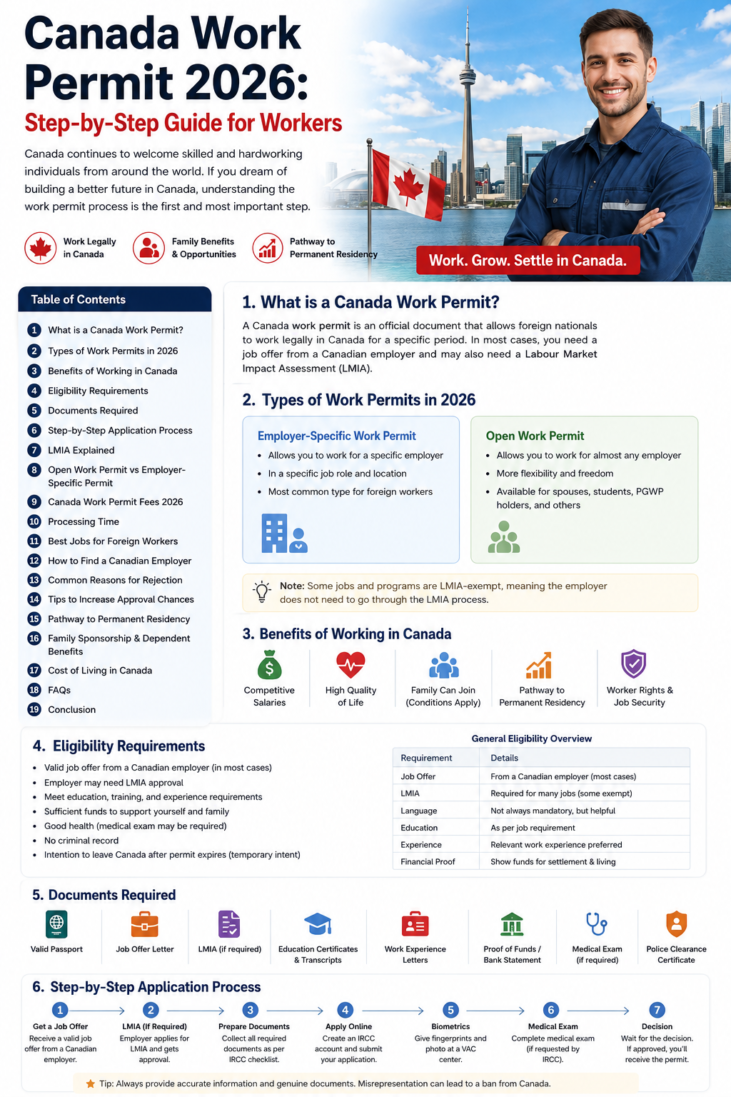 Canada Work Permit 2026: Step-by-Step Guide for Workers
